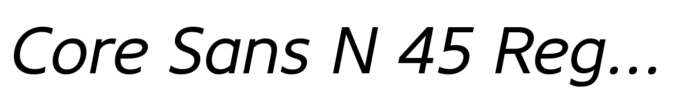 Core Sans N 45 Regular Italic